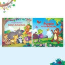 Story Books for Kids (Set of 2 Books) Safari Adventure, Purple to the Rescue