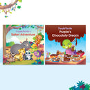 Story Books for Kids (Set of 2 Books) Safari Adventure, Purple's Chocolaty Dream