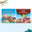 Story Books for Kids (Set of 2 Books) Friends at The Amusement Park, Purple's Chocolaty Dream