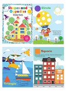 Set of 4 Sticker Books - Number, ABC, Things that Move & Shapes and Opposites