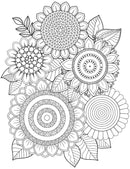 Flowers- Colouring Book for Adults : Colouring Books for Peace and Relaxation Children Book By Dreamland Publications 9789387177000